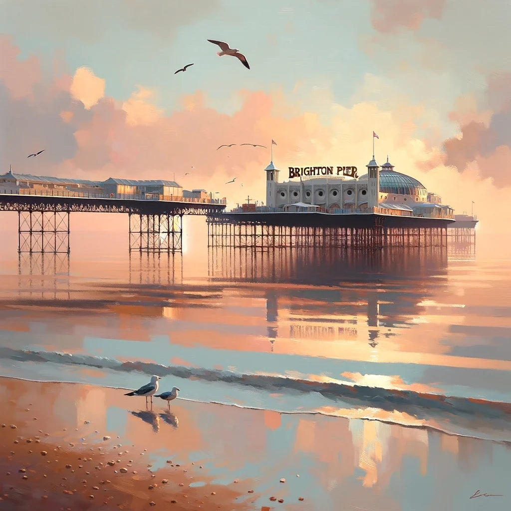 Brighton Pier Tranquil Morning Canvas