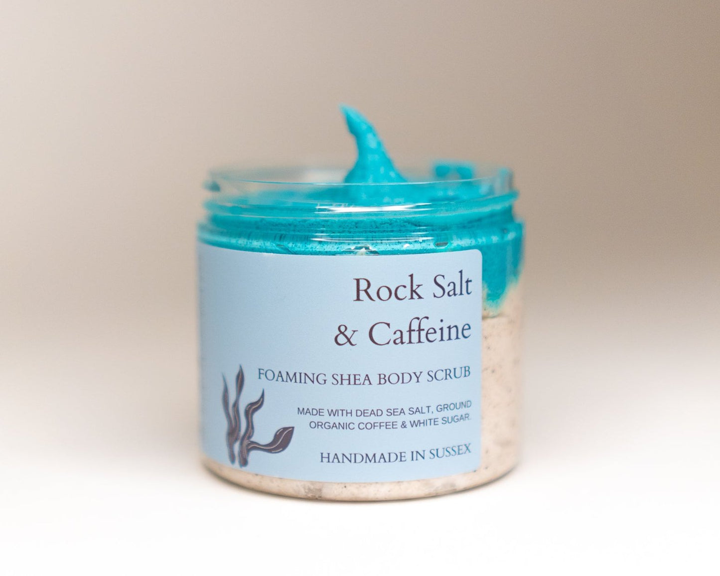 whipped soap body scrub sugar dead sea salt natural ingredients vegan cruelty free long lasting scent handmade in brighton uk rock salt & driftwood