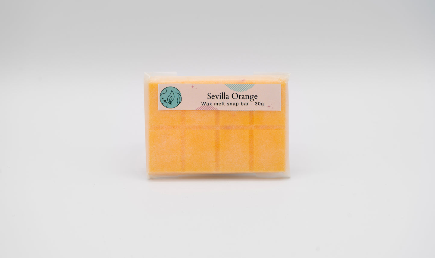 Spanish Sevilla orange scented 30g or 90g strongly scented wax melt snap bars. Eco friendly waxed paper packaging. Brighton Rock Workshop wax melts made in Spain and the United Kingdom, available in two sizes. Suitable for tea light or electric burners