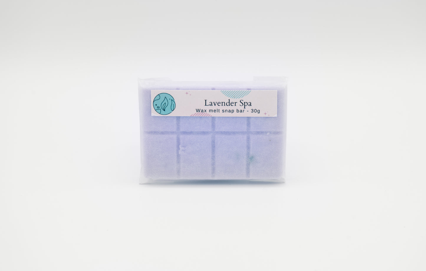 lavender spa 30g or 90g strongly scented wax melt snap bars. Eco friendly waxed paper packaging. Brighton Rock Workshop wax melts made in Spain and the United Kingdom, available in two sizes. Suitable for tea light or electric burners
