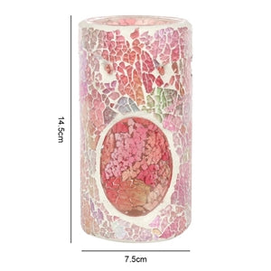 Workshop Glass Mosaic Crackle Design Handcrafted Oil Burner Wax Melts Candles Home Fragrance Handmade Handpainted Soy Rapeseed Wax Luxury Premium