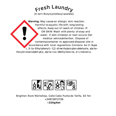 Fresh Laundry in Matte Black 220g - Brighton Rock Workshop