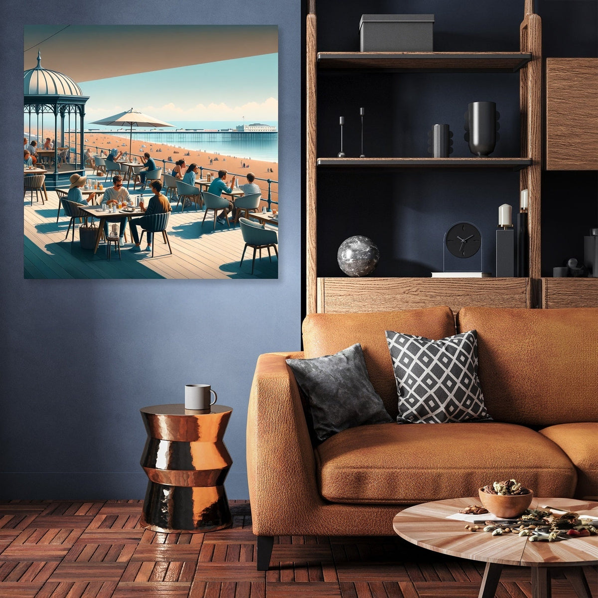 Contemporary Brighton Café Canvas