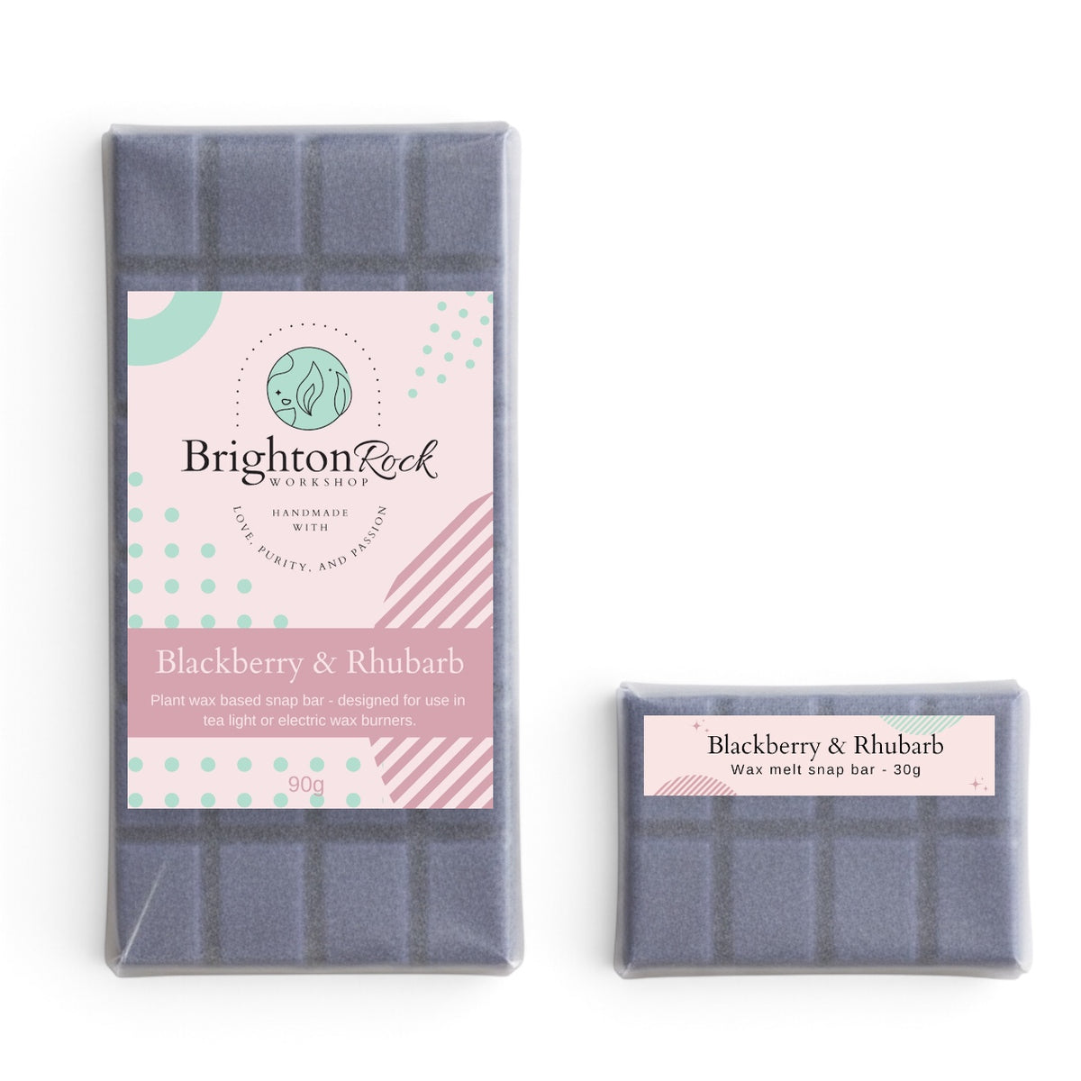 Blackberry & Rhubarb Wax Melt Snap Bar
