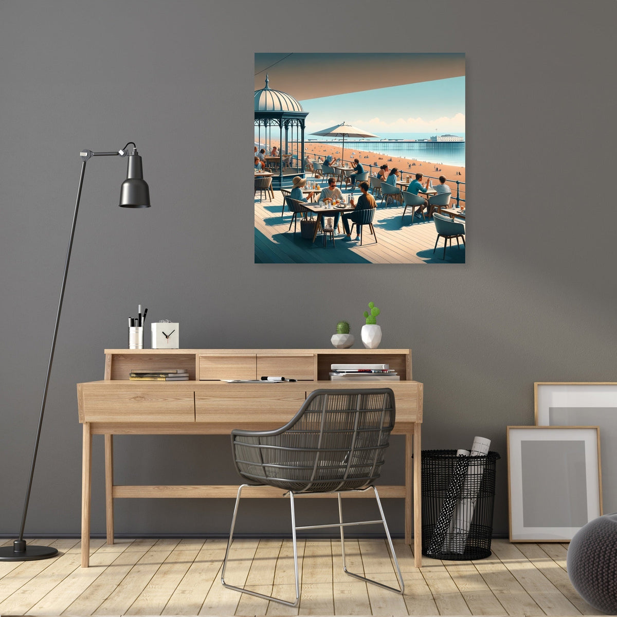 Contemporary Brighton Café Canvas