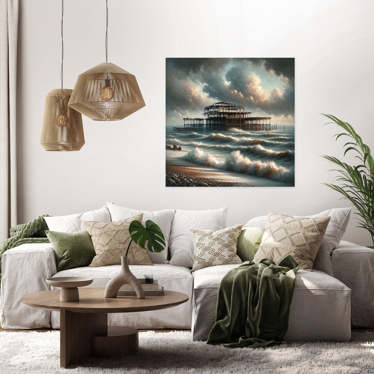 Brighton West Pier Ruins Canvas