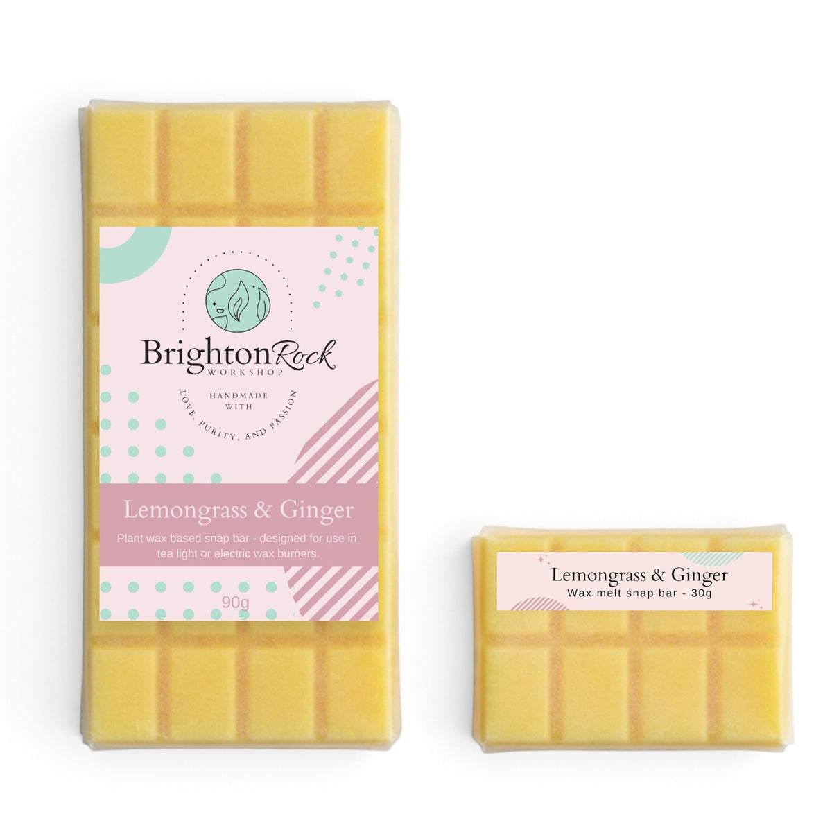 Lemongrass & Ginger Wax Melt Snap Bar