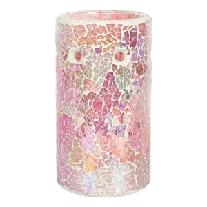 Workshop Glass Mosaic Crackle Design Handcrafted Oil Burner Wax Melts Candles Home Fragrance Handmade Handpainted Soy Rapeseed Wax Luxury Premium
